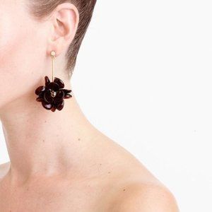 NWT J.Crew Tortoise Cluster Drop Earrings - In Box